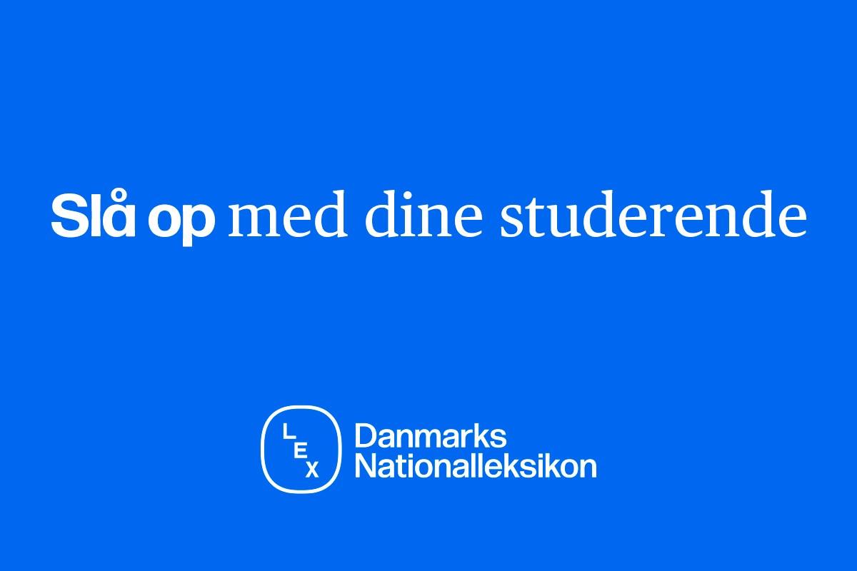 Grafik, blå baggrund og hvid tekst med ordene "Slå op med dine studerende" med Lex logo nedenunder